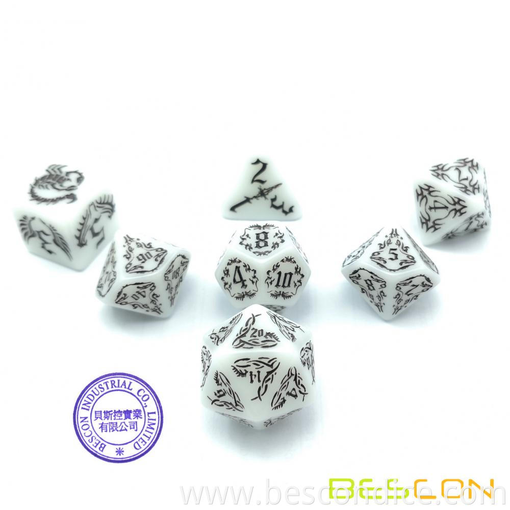 Dark Elves Luminous Dice Set For Dungeons And Dragons 2